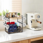 Mug Holder with Space-Saving, Hooks Tier Coffee Bar Organiser Countertop - product gallery image 6