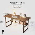 Multifunctional Computer Desk with Storage with Space-Saving, Metal - product gallery image 2