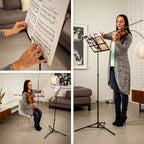 Music Stand with Foldable, Adjustable Height, Non-Slip, 130cm - product gallery image 4