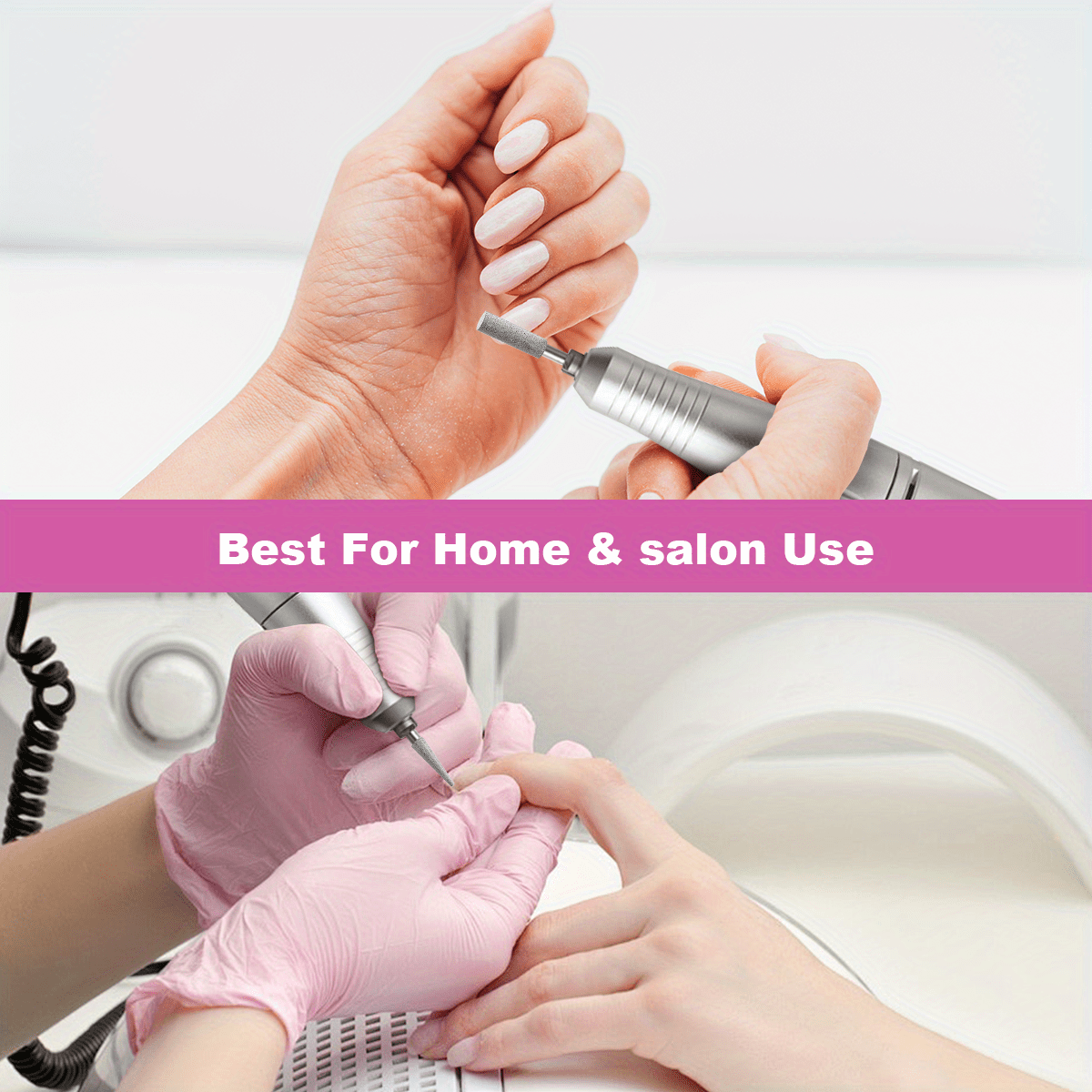 Nail Drill with Acrylic, 50pcs, One set (50PCS nail removal pads included) - product gallery image 10