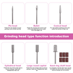 Nail Drill with Acrylic, 50pcs, One set (50PCS nail removal pads included) - product gallery image 9