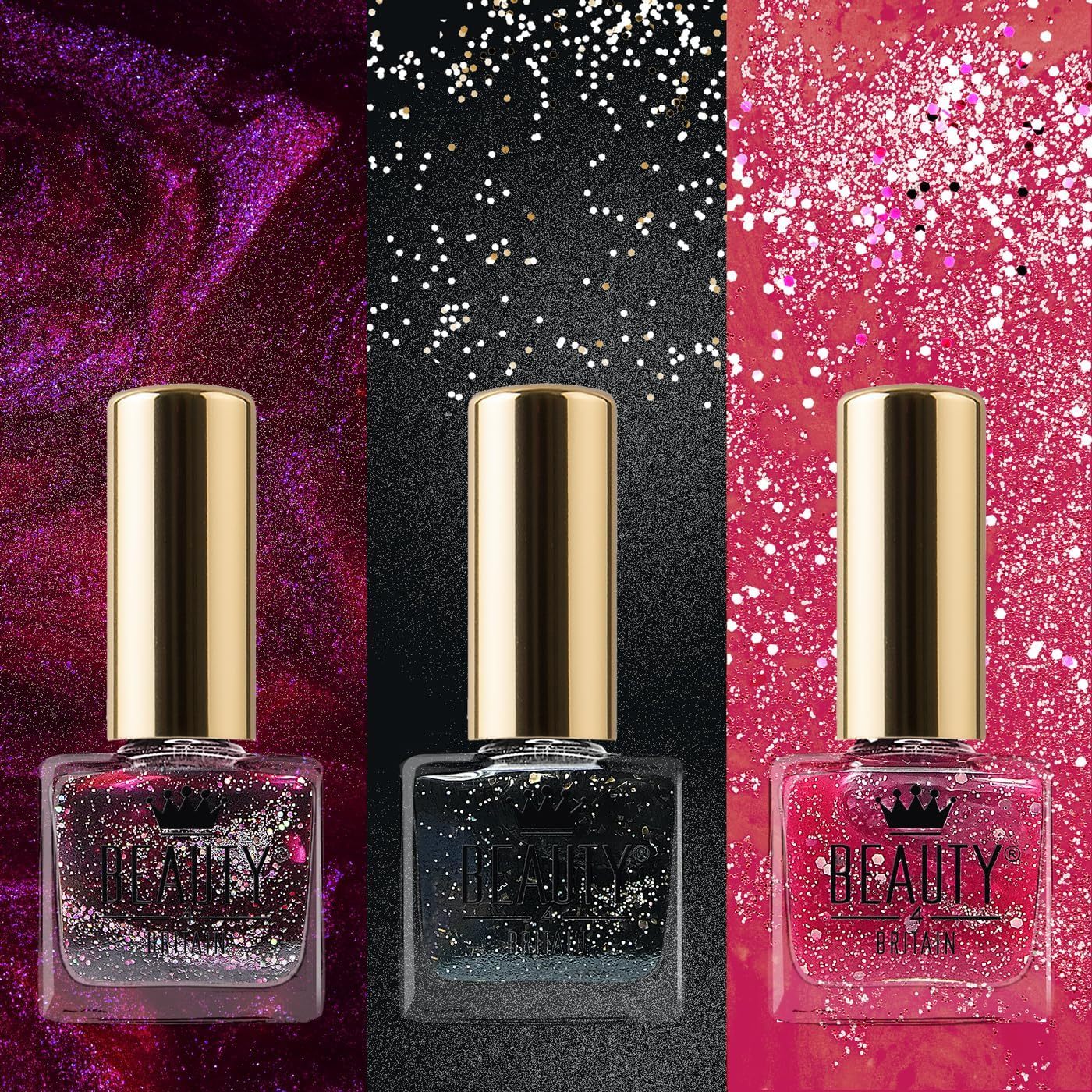 Nail Polish Set with 24 pcs, Glitter Quick-Dry Shimmering Colours Art Women - product gallery image 6