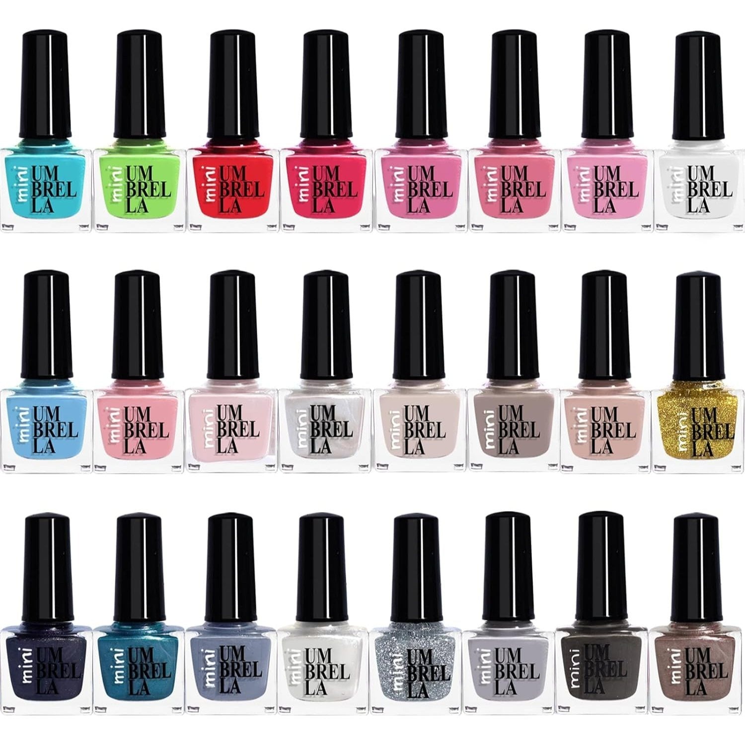 Nail Polish Set with 5ml, 24 pcs, Colours Glossy, Pastel, Glitter, Matte