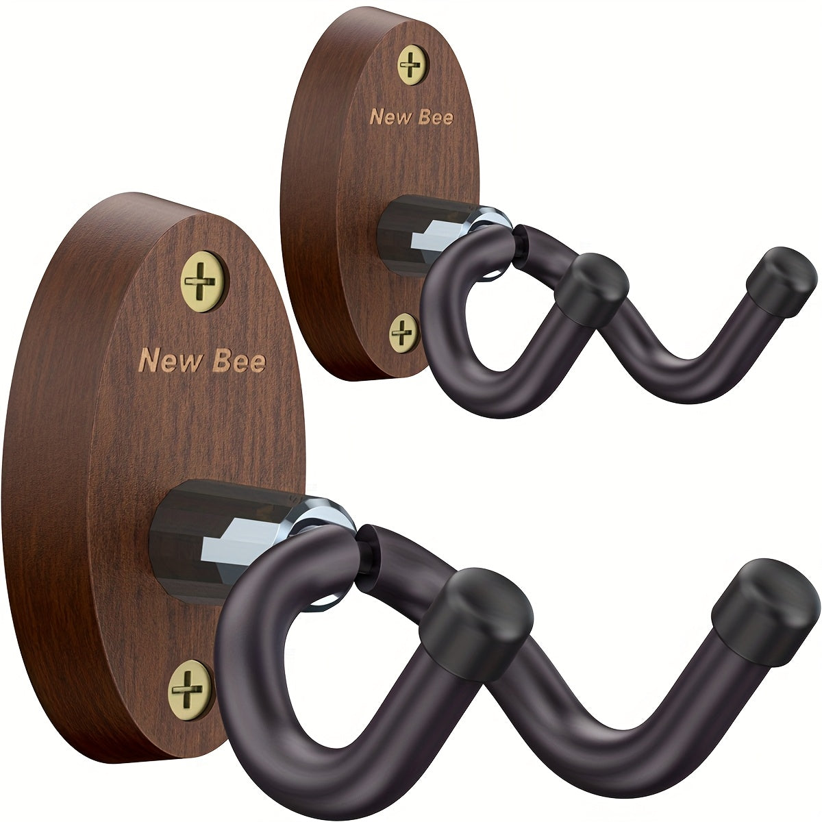 New Bee with Wood, 4pcs, Universal GH01 Guitar Wall Mount Universal