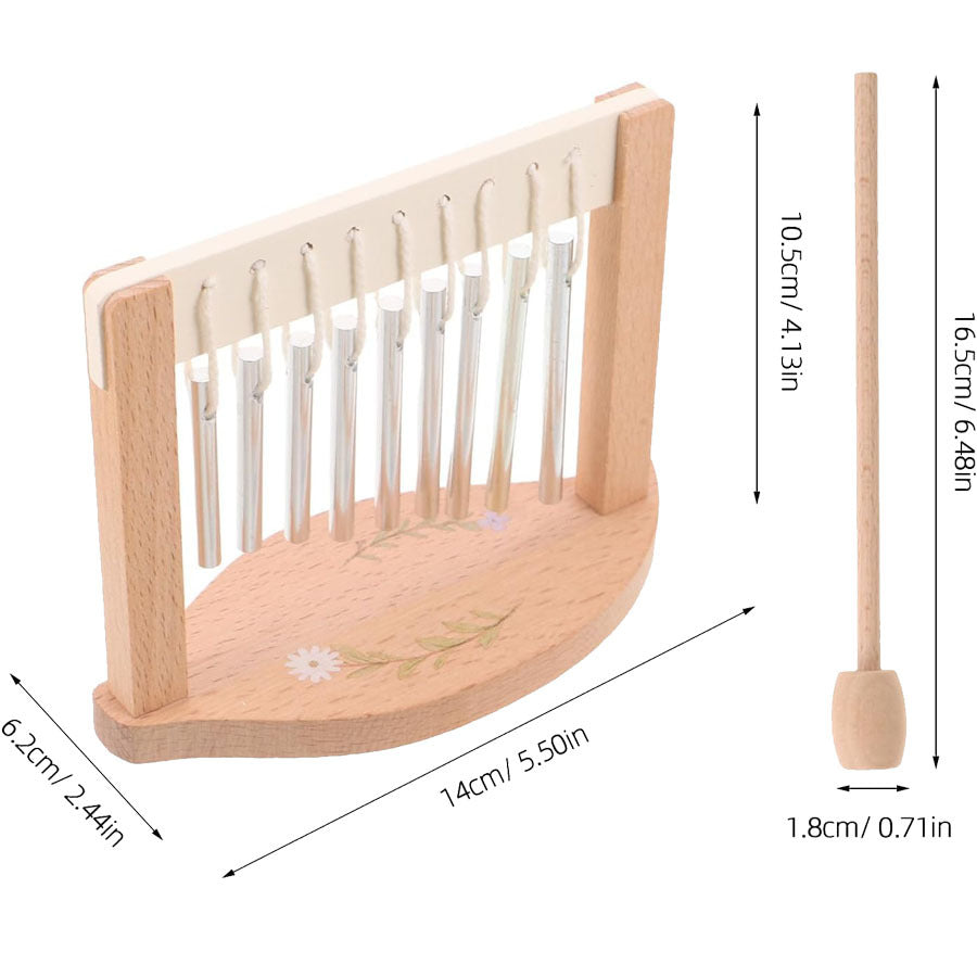 Note Chime: Table Wind Chime Bar with Percussion Instrument Relaxing Meditation - product gallery image 4