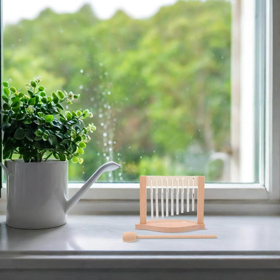 Note Chime: Table Wind Chime Bar with Percussion Instrument Relaxing Meditation - product gallery image 7