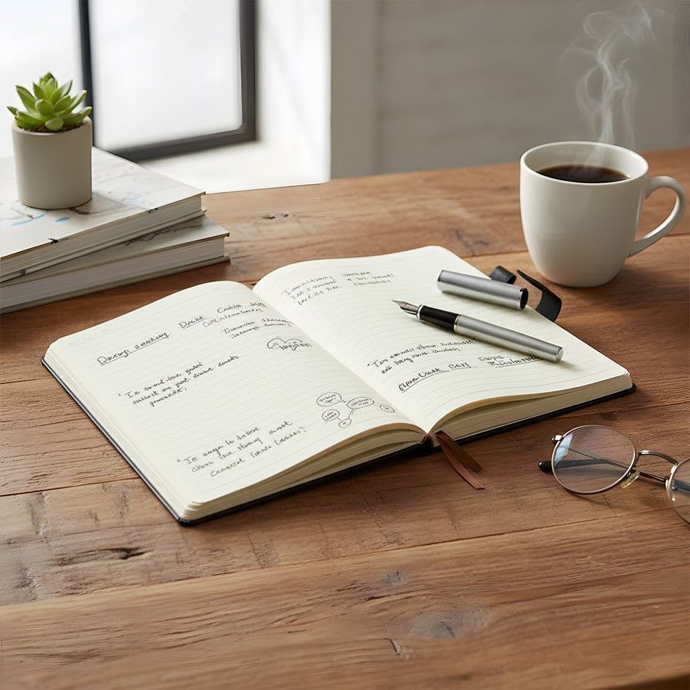 Notebook A4 Magnetic Snap Leather Pages Thick for home offices - product gallery image 7