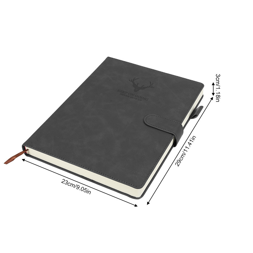 Notebook A4 Magnetic Snap Leather Pages Thick for home offices - product gallery image 9
