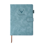 Notebook A4 Magnetic Snap Leather Pages Thick for home offices - Light Blue option