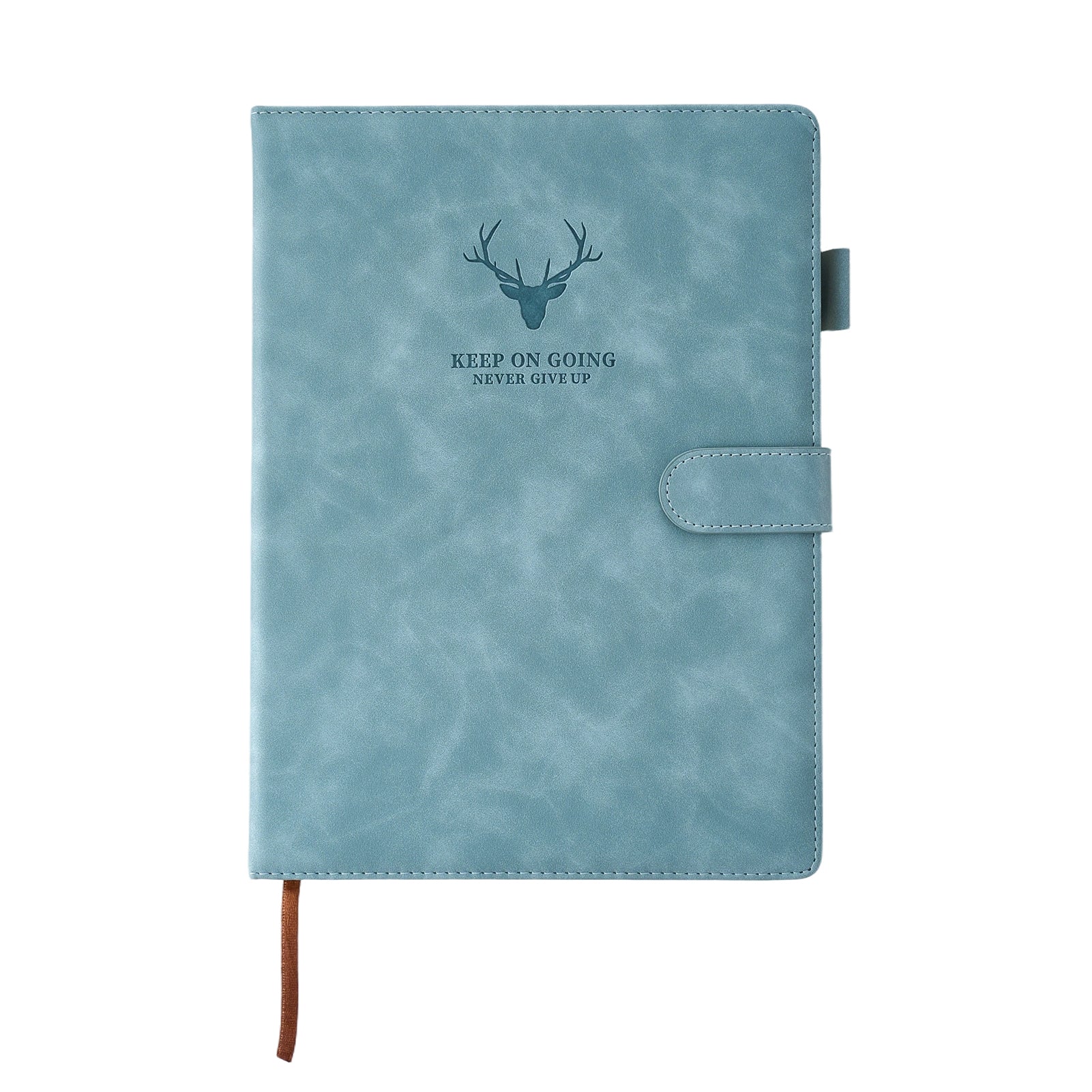 Notebook A4 Magnetic Snap Leather Pages Thick for home offices - Light Blue option