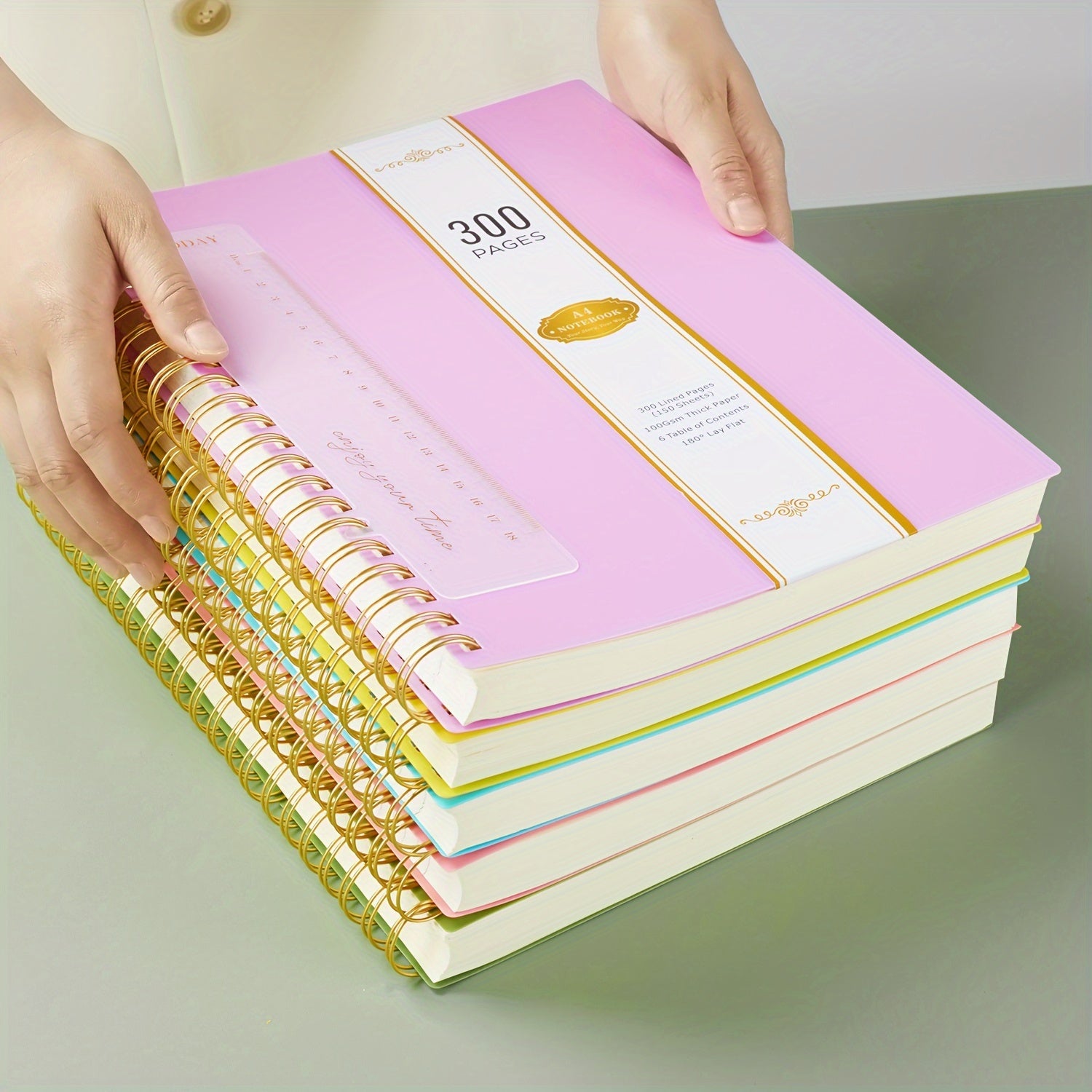 Notebook A4 Spiral Lined Pages 100GSM No-Bleed with Waterproof, 28.5 cm - product gallery image 5