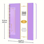 Notebook A4 Spiral Lined Pages 100GSM No-Bleed with Waterproof, 28.5 cm