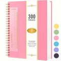 Notebook A4 Spiral Lined Pages 100GSM No-Bleed with Waterproof, 28.5 cm - pink option