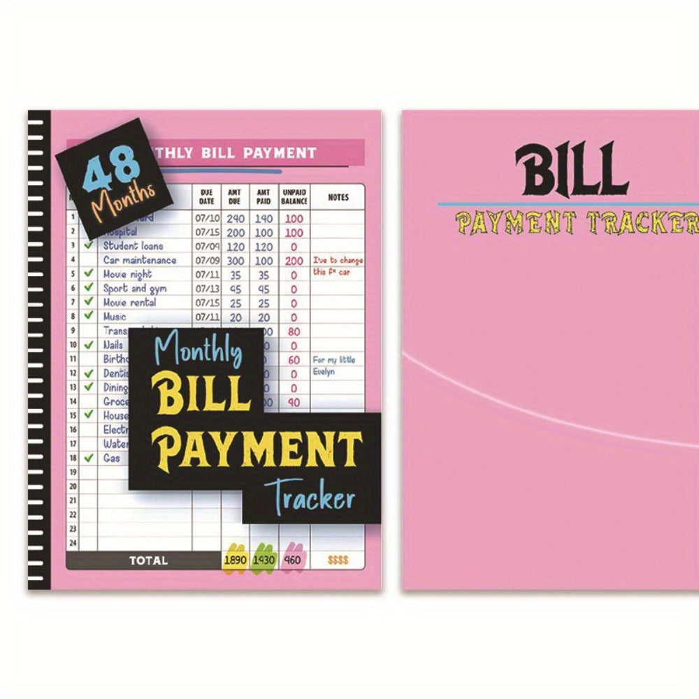 Notebook Monthly Bill Payment Tracker 48-Month Budget - product gallery image 10