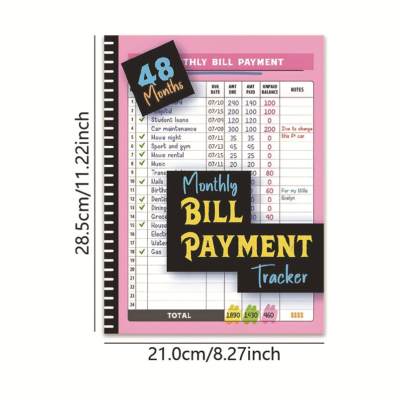 Notebook Monthly Bill Payment Tracker 48-Month Budget - product gallery image 15