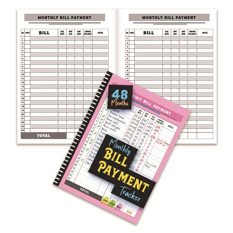 Notebook Monthly Bill Payment Tracker 48-Month Budget - product gallery image 17