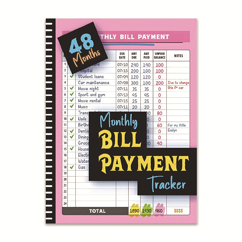 Notebook Monthly Bill Payment Tracker 48-Month Budget - product gallery image 18