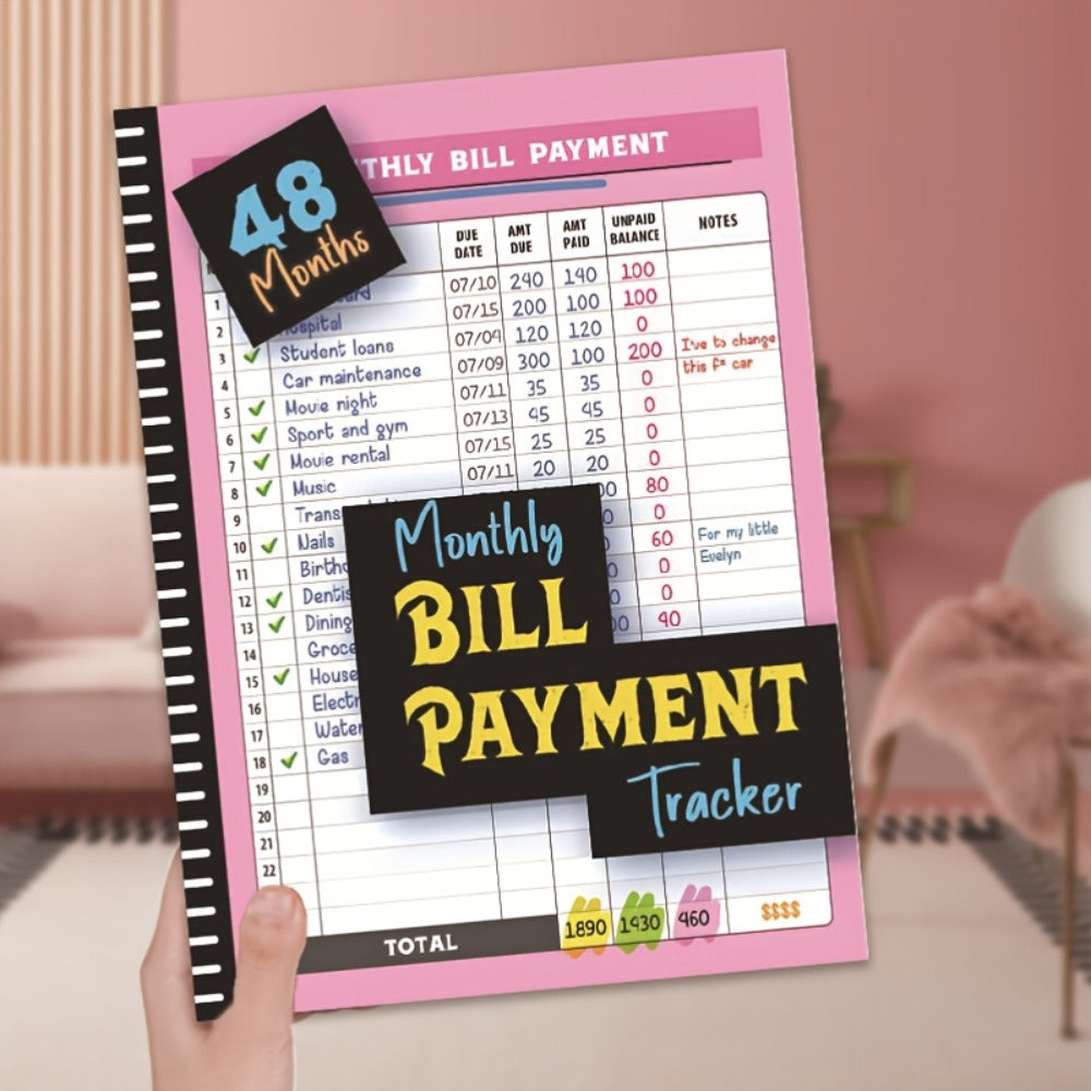 Notebook Monthly Bill Payment Tracker 48-Month Budget