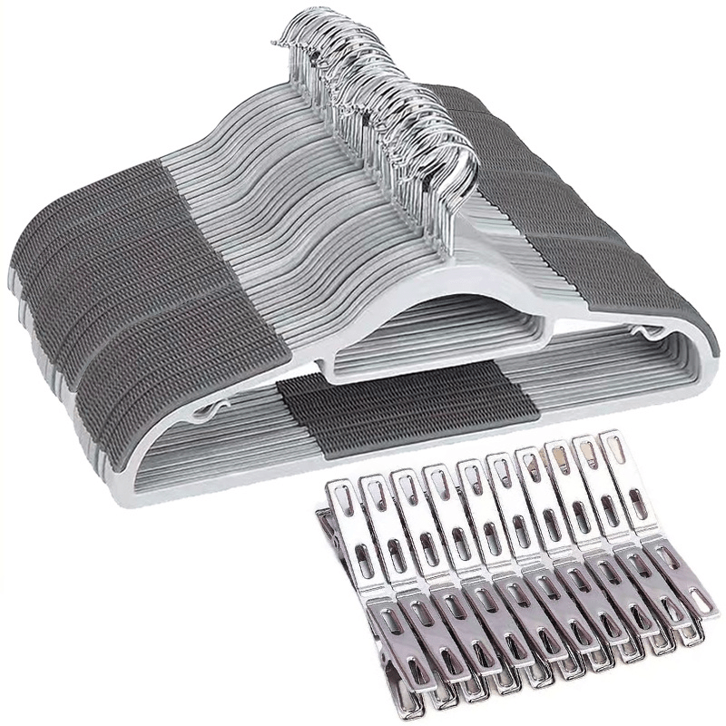 of Sturdy Plastic Hanger with Non-Slip, 60 Set for practical home use - product gallery image 8