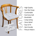 Office Chair with 4 Pack, Seat Cushions 40x40cm Soft Pads Tie - product gallery image 11