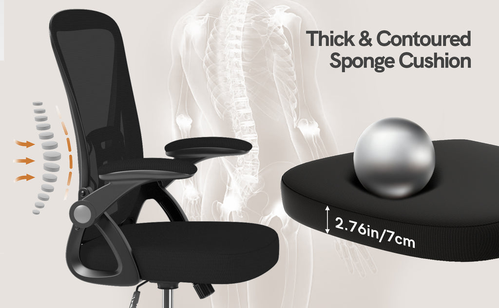 Office Chair with Adjustable Height, Lumbar Support - product gallery image 16