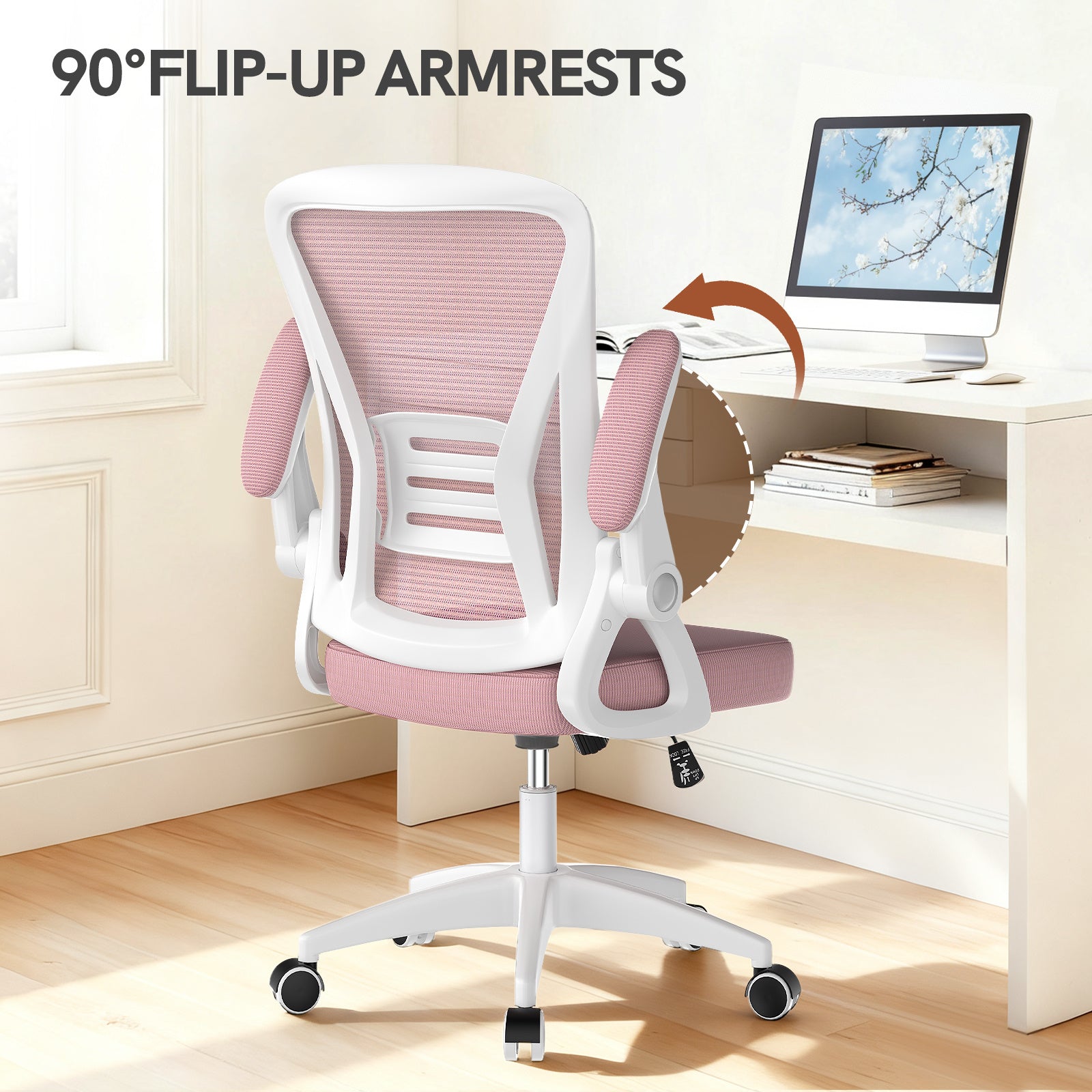 Office Chair with Adjustable Height, Lumbar Support - product gallery image 5