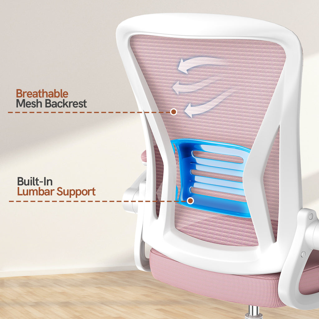Office Chair with Adjustable Height, Lumbar Support - product gallery image 6