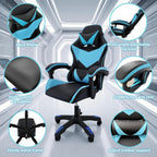 Office Chair with Adjustable Height, Lumbar Support, Easy Assembly, With 2 Point Massage