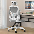 Office Chair with Adjustable Height, Lumbar Support, Easy Assembly - 697-White option