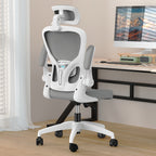 Office Chair with Adjustable Height, Lumbar Support, Easy Assembly - 697-White option