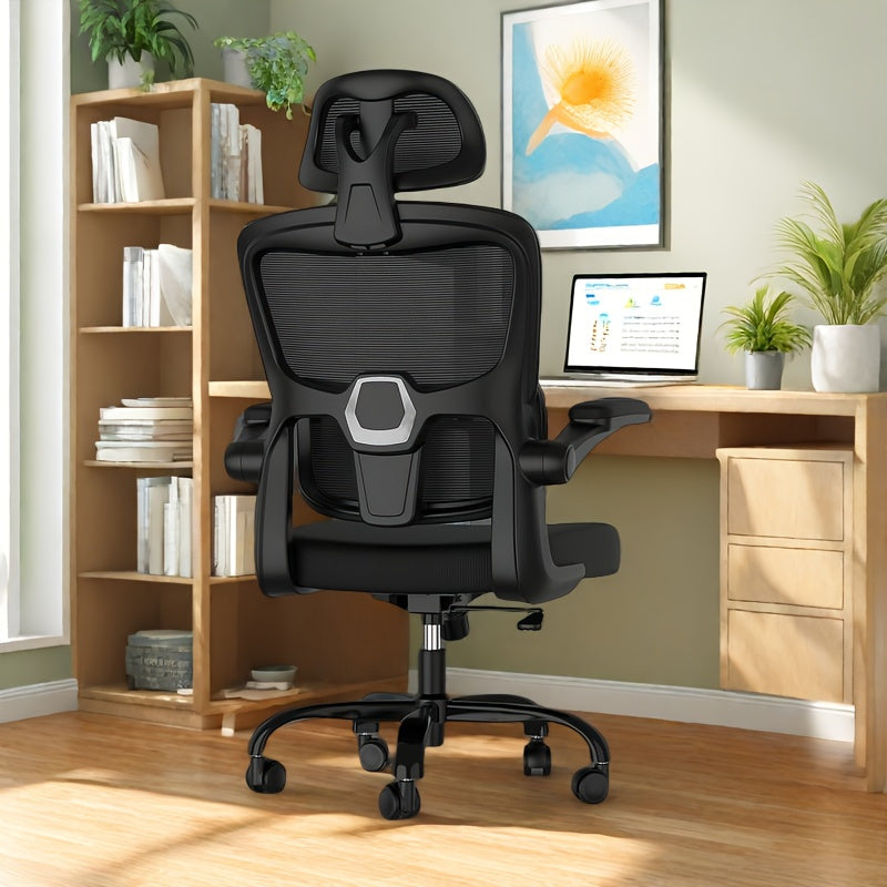 Office Chair with Adjustable Height, Lumbar Support, Easy Assembly