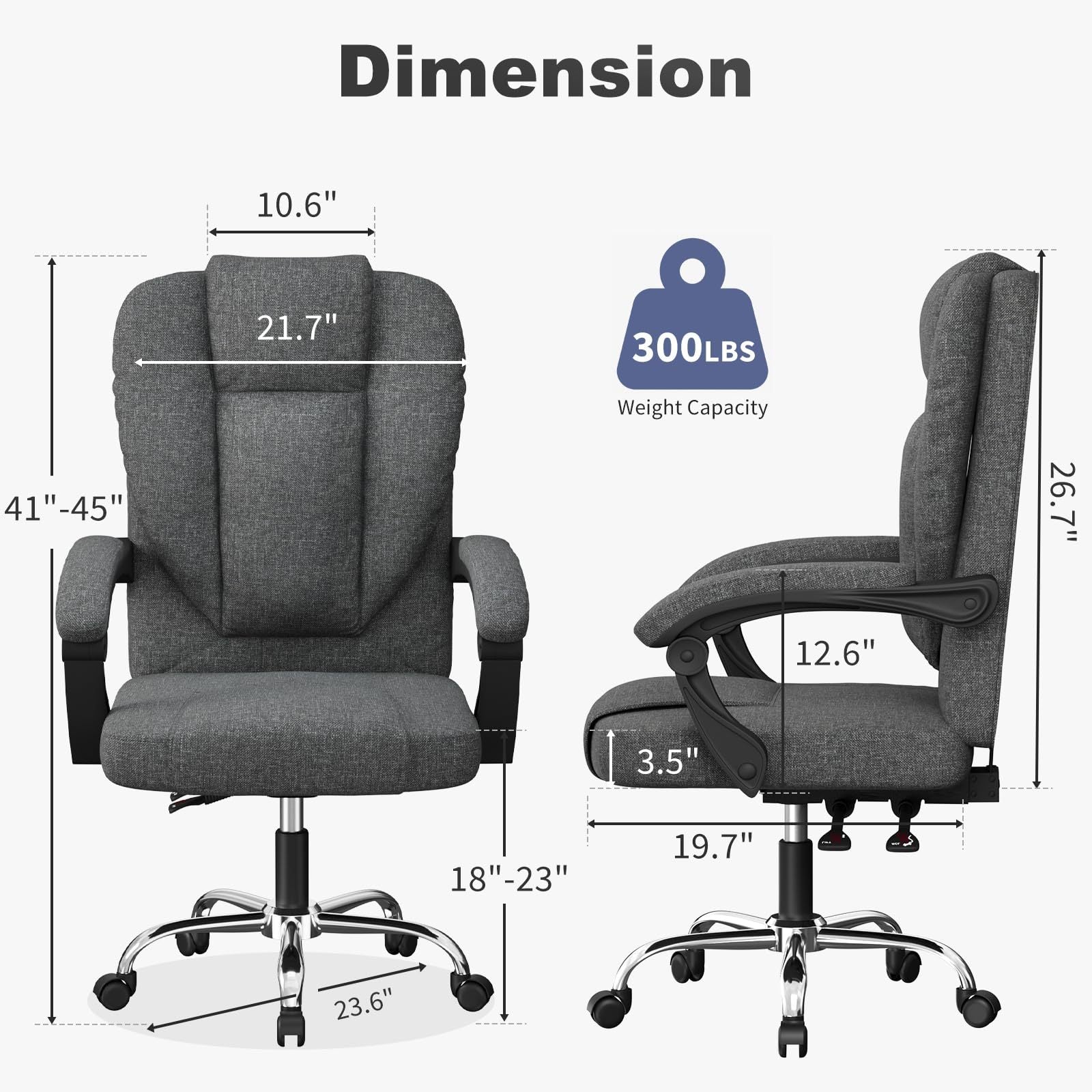 Office Chair with Adjustable Height, Lumbar Support, Lockable - product gallery image 21