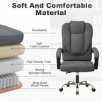 Office Chair with Adjustable Height, Lumbar Support, Lockable - product gallery image 22