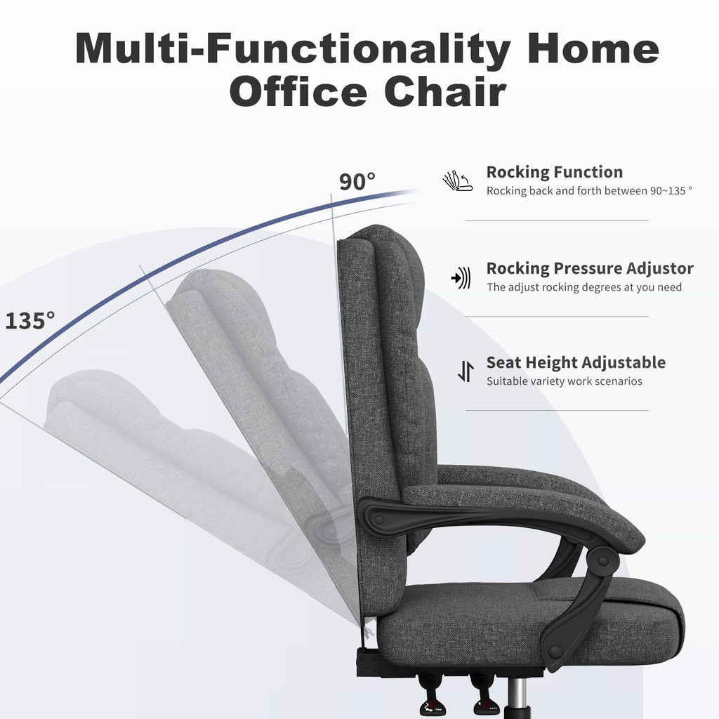 Office Chair with Adjustable Height, Lumbar Support, Lockable - product gallery image 23
