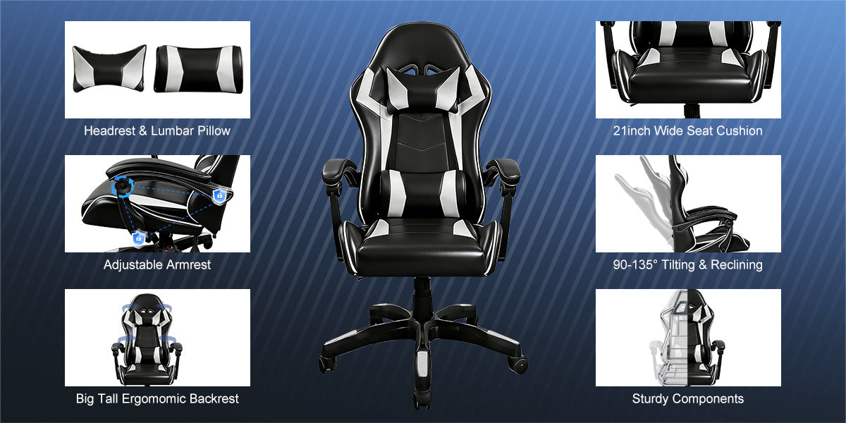 Office Chair with Adjustable Height, Lumbar Support, Wheels - product gallery image 15