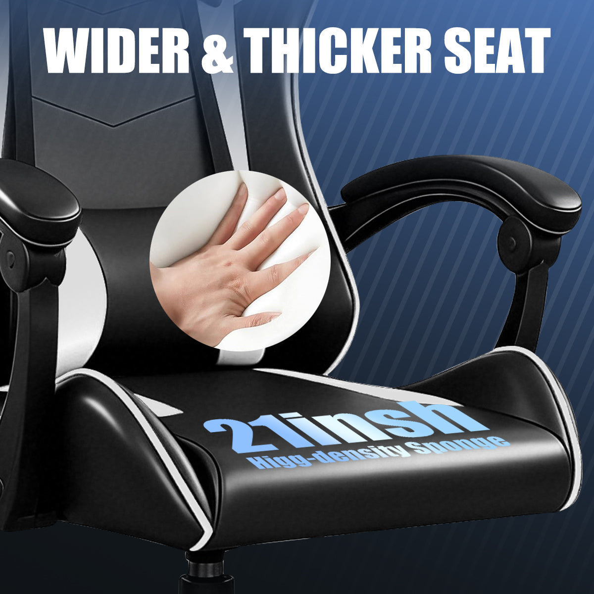 Office Chair with Adjustable Height, Lumbar Support, Wheels - product gallery image 8
