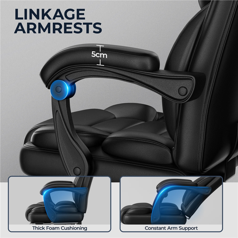 Office Chair with Adjustable Height, Pull-Out, Leather - product gallery image 10