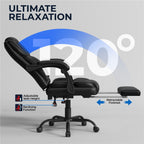 Office Chair with Adjustable Height, Pull-Out, Leather - product gallery image 3