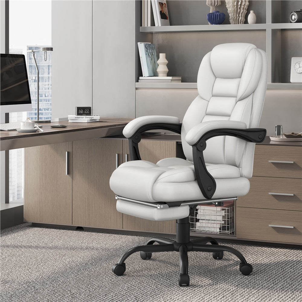 Office Chair with Adjustable Height, Pull-Out, Leather - product gallery image 5
