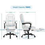 Office Chair with Adjustable Height, Pull-Out, Leather - product gallery image 7