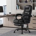 Office Chair with Adjustable Height, Pull-Out, Leather