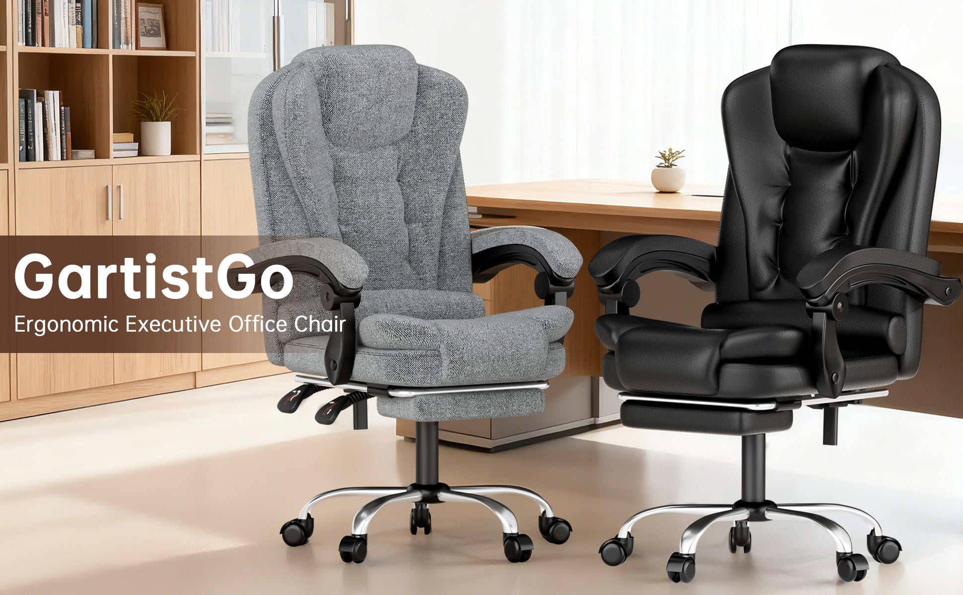 Office Chair with Adjustable Height, Pull-Out, Lockable - product gallery image 10