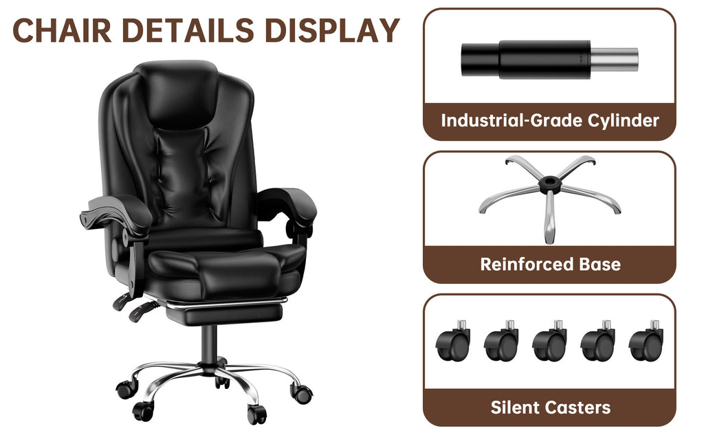 Office Chair with Adjustable Height, Pull-Out, Lockable - product gallery image 13