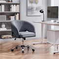 Office Chair with Adjustable Height, Wheels, Metal - Dark Grey option