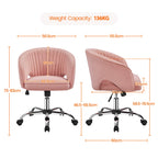 Office Chair with Adjustable Height, Wheels, Metal - product gallery image 2