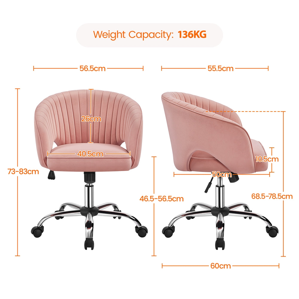 Office Chair with Adjustable Height, Wheels, Metal - product gallery image 2