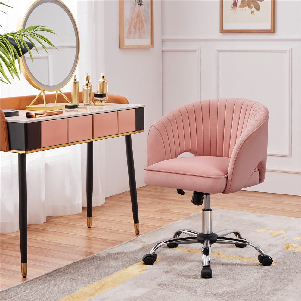 Office Chair with Adjustable Height, Wheels, Metal - product gallery image 3