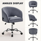 Office Chair with Adjustable Height, Wheels, Metal - product gallery image 7