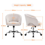 Office Chair with Adjustable Height, Wheels, Metal - product gallery image 9