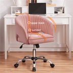 Office Chair with Adjustable Height, Wheels, Metal